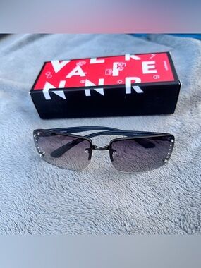 NWT! Vanlinker Y2K Style Rimless Rectangle Sunglasses With Rhinestone Accents